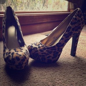 Leopard print heels